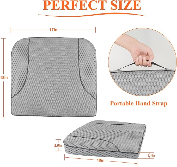kingphenix Premium Car Seat Cushion, Memory Foam Driver Seat Cushion to Improve - Image 7