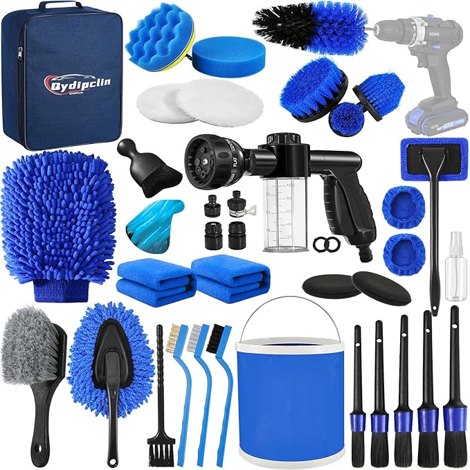 41Pcs Car Detailing Kit, Car Detailing Brush Set, Car Wash Cleaning Kit - Field & Grace