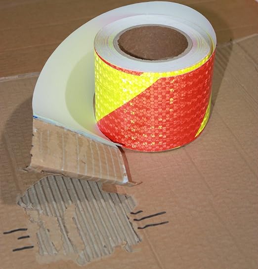 Reflective Tape 4 inch X 66 feet X 10 Rolls, Outdoor Waterproof Hazard - Image 2