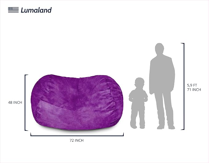 Lumaland Luxurious Giant 6ft Bean Bag Chair - Image 3