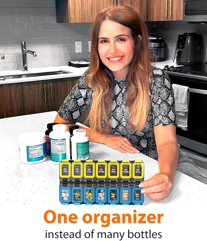 Large Weekly Pill Organizer 2 Times a Day – AM/PM Medicine Organizer - Image 3