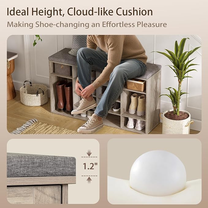 DINZI LVJ Shoe Storage Bench - Image 9