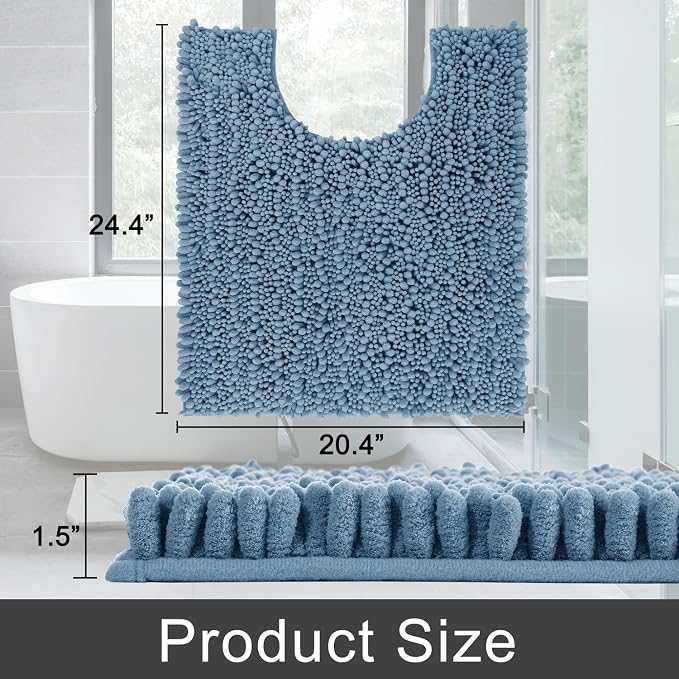 Yimobra Toilet Rug U Shaped Washable 24x20 Inch - Field & Grace