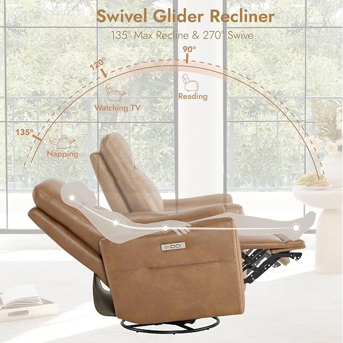Watson & Whitely Power Swivel Rocker Recliner, Reclining Chair - Image 6
