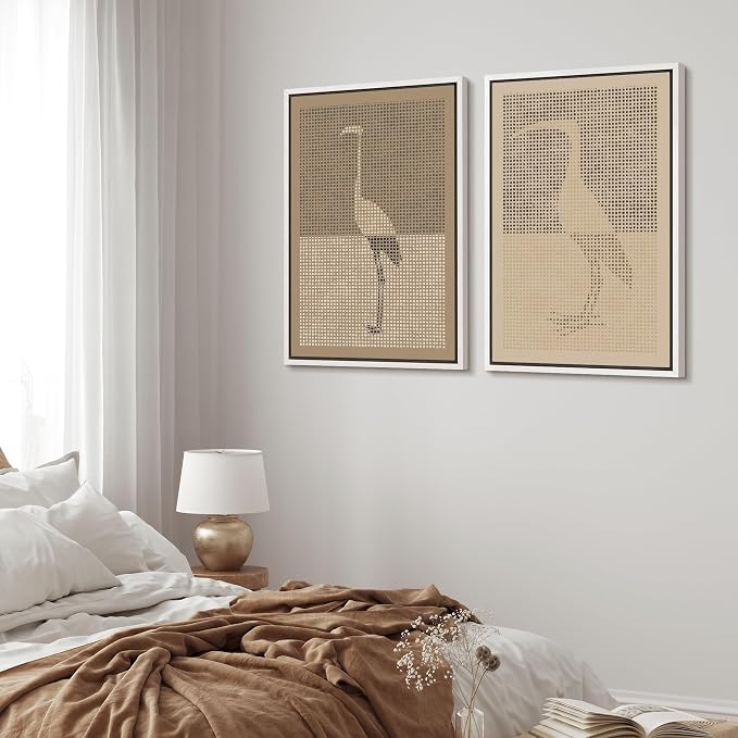 MUDECOR Framed Canvas Print Wall Art Bird Silhouette Modern Minimalist - Image 3