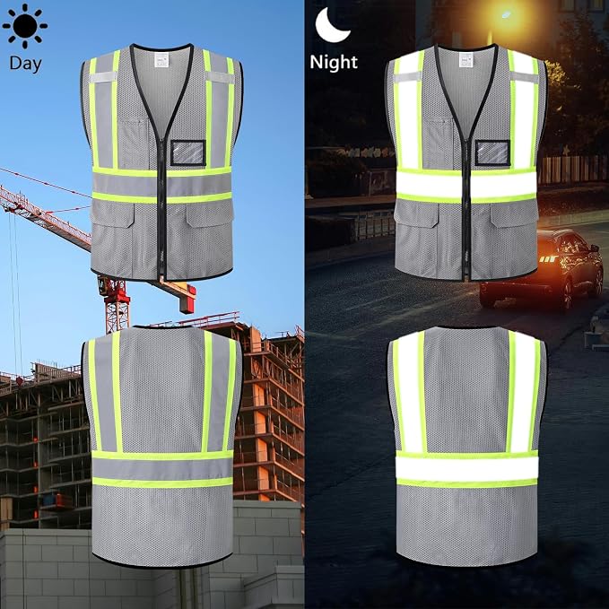 Reflective Safety Vest for Men Women Hi Vis Vest - Image 4