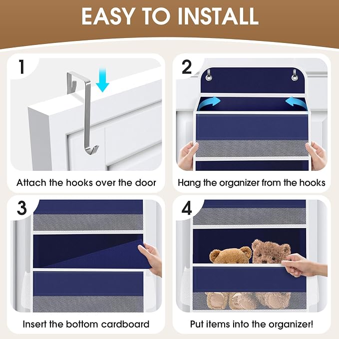 1 Pack Over The Door Organizer, Hanging Storage Organizer - Image 3