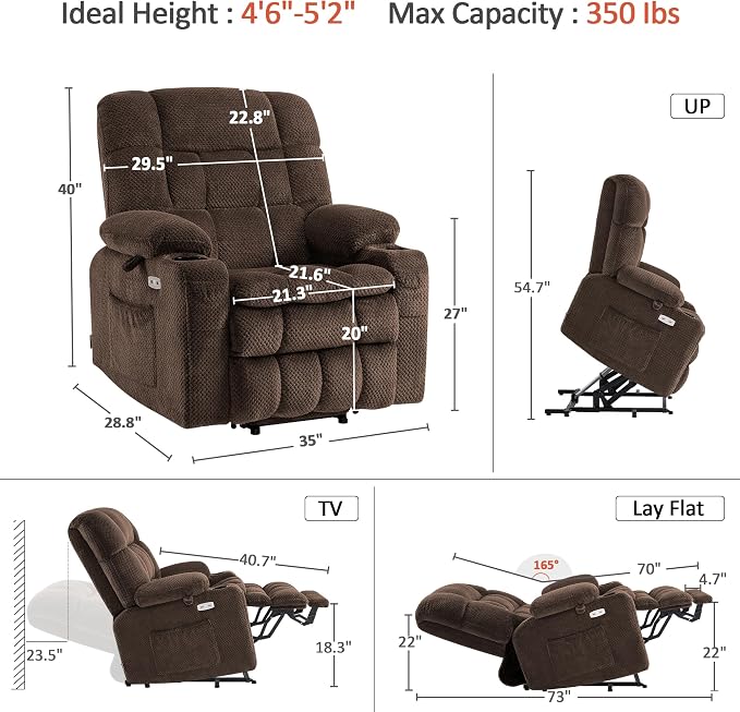 MCombo Dual Motor Power Lift Recliner Chair - Image 2