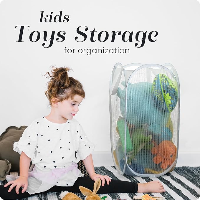 Handy Laundry Collapsible Mesh Pop Up Hamper - Field & Grace