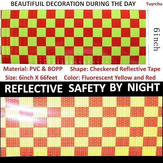 Reflective Tape 6 inch X 66 feet, Outdoor Waterproof Hazard Conspicuity Safety - Image 3