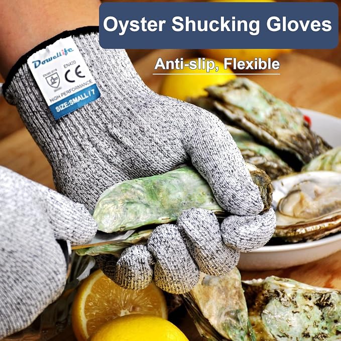 Dowellife Cut Resistant Gloves Food Grade Level 5 Protection, Safety Kitchen - Image 2