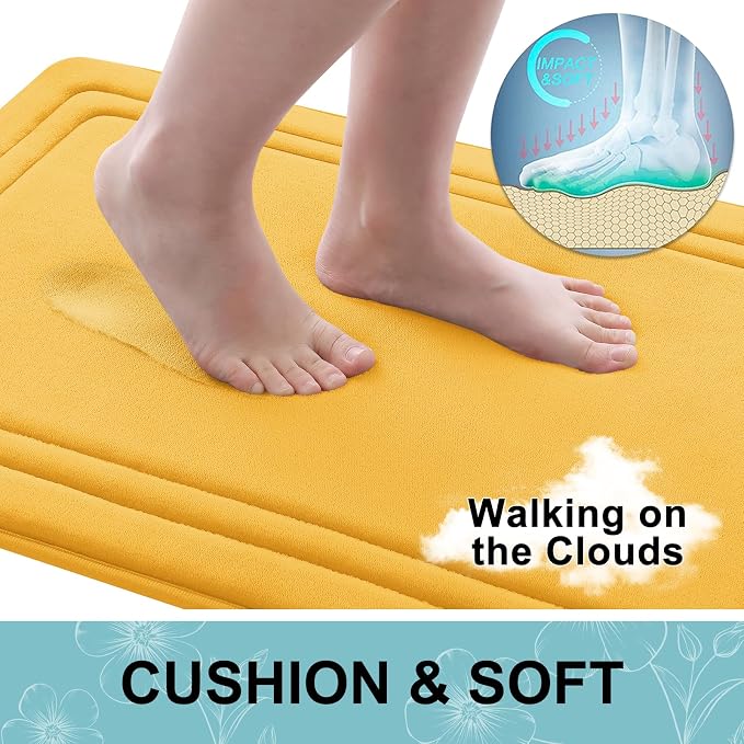 Grandaily Memory Foam Bath Mat Rug 30x20, Ultra Soft, Non-Slip and Absorbent - Image 4