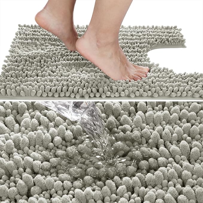 Yimobra Toilet Rug U Shaped Washable 24x20 Inch - Image 3
