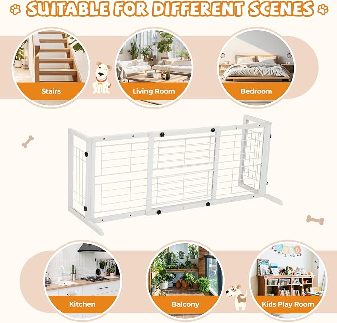 COZIWOW 38" -67" Dog Gate Indoor, Pet Gates - Image 2