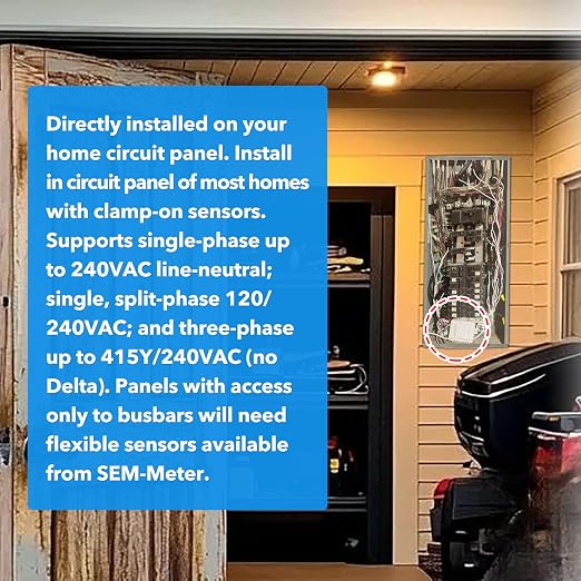 Smart Home Energy Monitor with 16 50A Circuit Level Sensors, Measure Power - Image 3