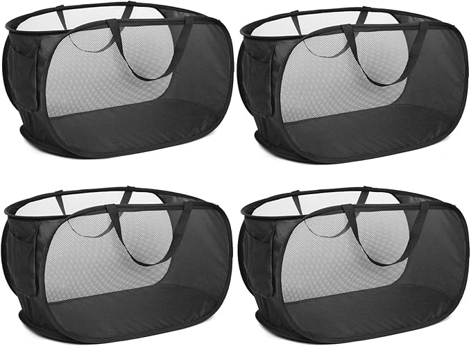 4 Pack Collapsible Laundry Baskets, Foldable Laundry Basket - Field & Grace