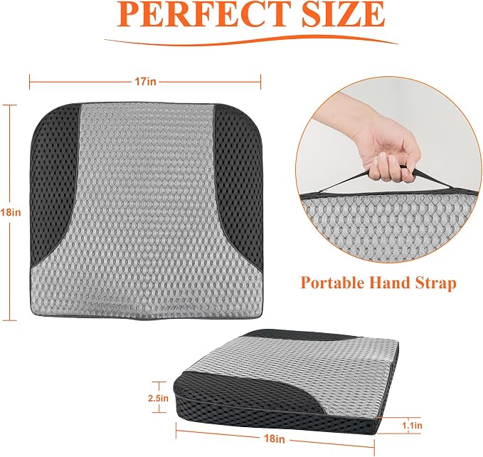 kingphenix Premium Car Seat Cushion, Memory Foam Driver Seat Cushion to Improve - Image 7