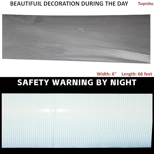 Silver Reflective Tape Outdoor Waterproof 6 inch, High Visibility Hazard - Image 3
