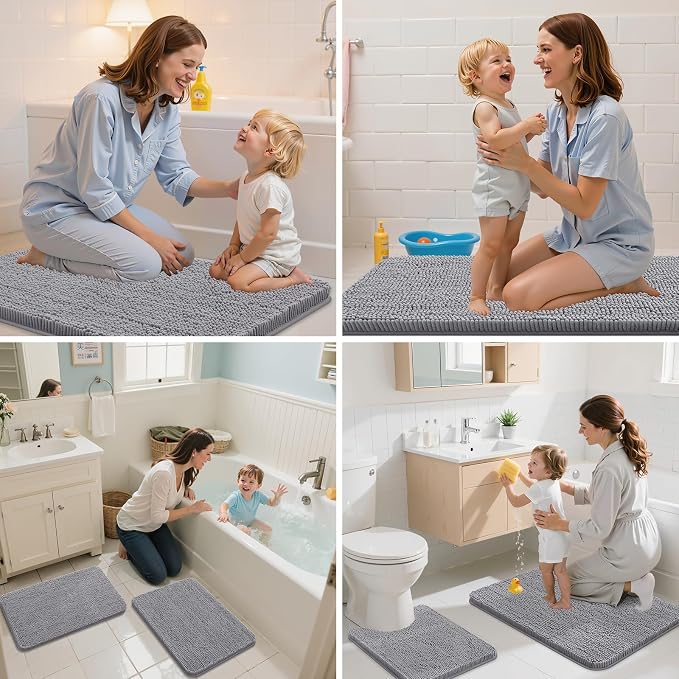 Arotive Bathroom Rugs 36x24, Extra Soft Absorbent Shaggy Chenille Bath Rugs - Image 7