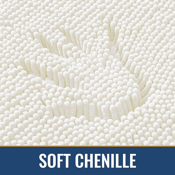 Arotive Bathroom Rugs 24x16, Extra Soft Absorbent Shaggy Chenille Bath Rugs - Image 3
