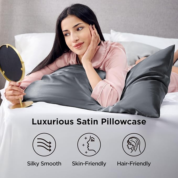 Bedsure Satin Pillowcase for Hair and Skin Queen - Field & Grace