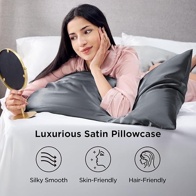 Bedsure King Size Satin Pillowcase Set of 2 - Field & Grace