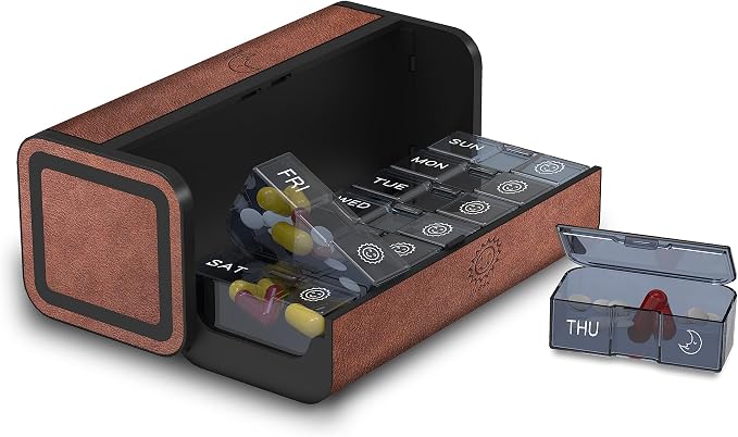 Pill Organizer 2 Times a Day, Am Pm Twice Daily Pill Case, Detachable Large - Image 9