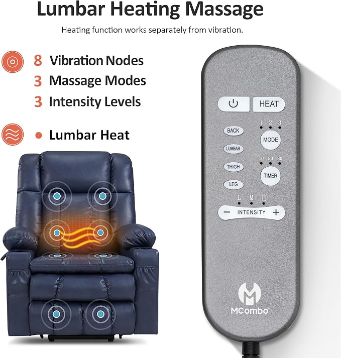 MCombo Dual Motor Large Power Lift Recliner Chair - Image 6