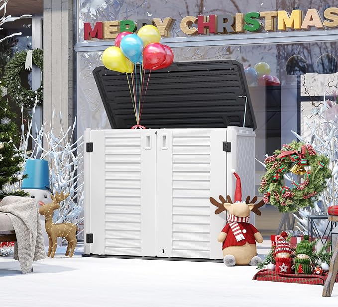 HOMSPARK Storage Shed Weather Resistance, 26 Cu.ft Capacity Horizontal Storage - Image 4