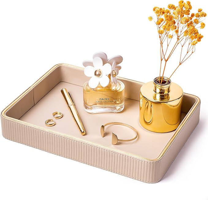 Perfume Tray Valet Tray Night Stand Organizer| Perfume Organizer Catchall by ZHEM