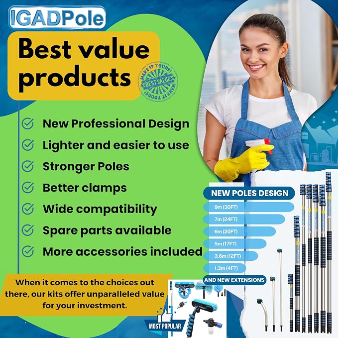 IGADPole 24 FT Water-Fed Washing Kit - Image 9