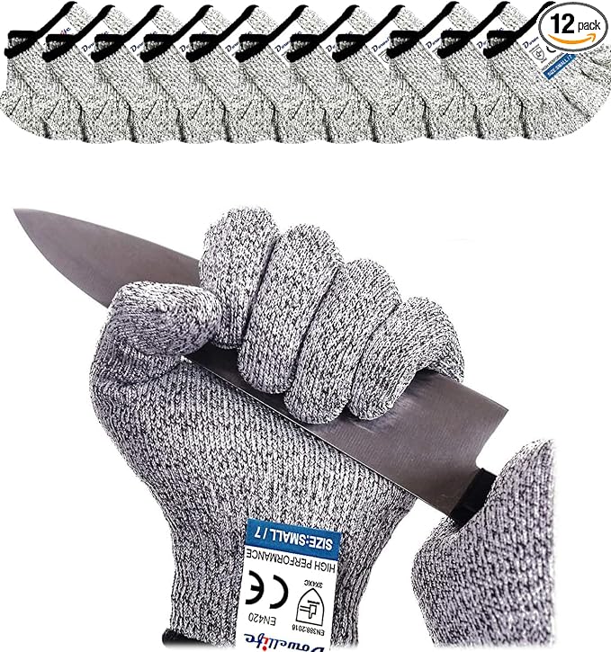 Dowellife Cut Resistant Gloves Food Grade Level 5 Protection, Safety Kitchen by Dowellife