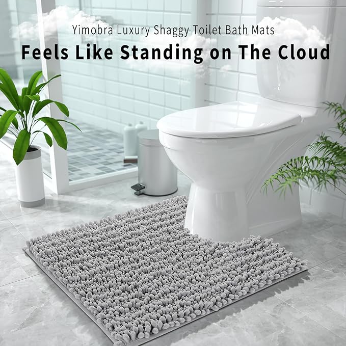 Yimobra Toilet Rug U Shaped Washable 24x24 Inch - Image 6