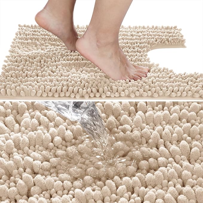 Yimobra Toilet Rug U Shaped Washable 24x20 Inch - Image 4