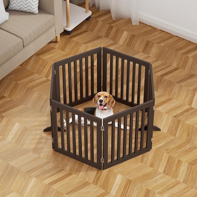 unipaws 120" Extra Wide Pet Gate, Free Standing Dog Gate - Image 3