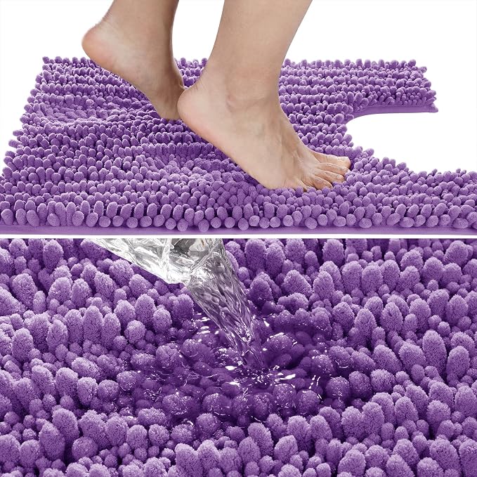 Yimobra Toilet Rug U Shaped Washable 24x20 Inch - Image 3