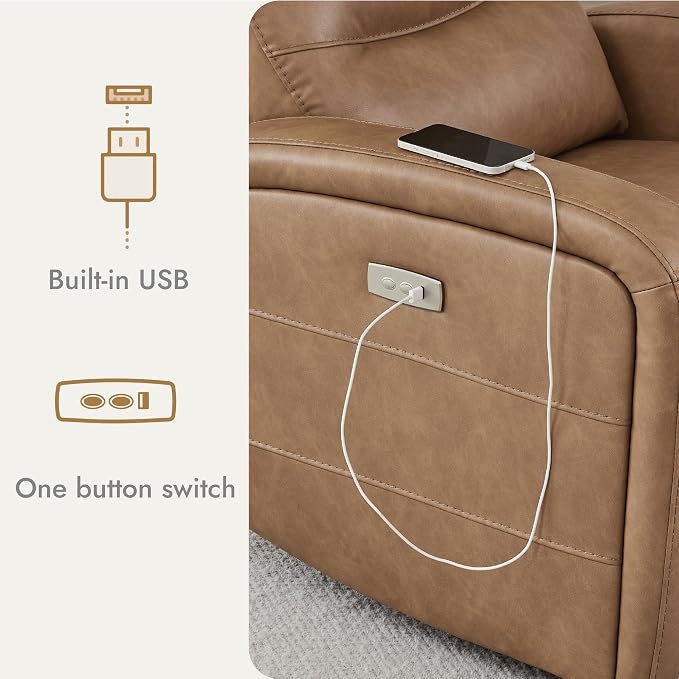 Watson & Whitely Swivel Power Recliner Glider Rocker, Small Recliner - Image 7