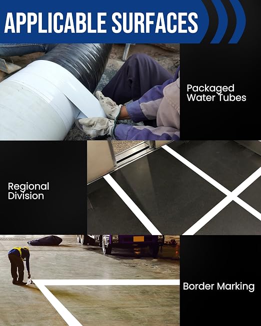 Lichamp 6 Rolls Vinyl Tape, Premium Safety Marking and Traffic Floor Marking - Image 7