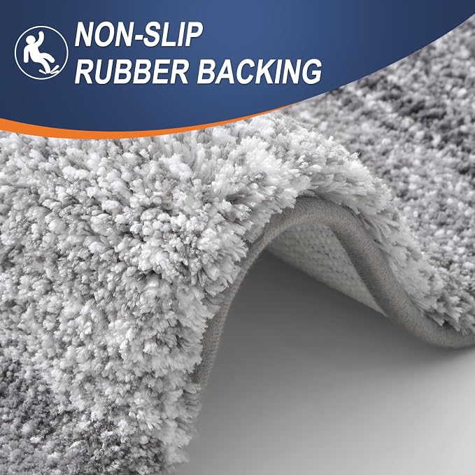 OLANLY Bathroom Rug Set 2 Piece, Soft Absorbent Microfiber Bath Rug Set - Image 4