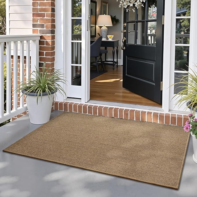 LUMI Handwoven Sisal Door Mat, Non-Slip Durable Entryway Mat, Welcome Front - Image 3