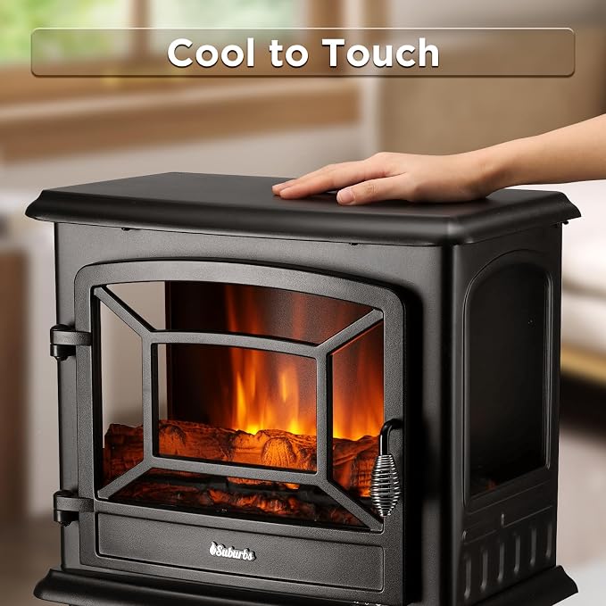 TURBRO Suburbs 20 in. Electric Fireplace Infrared Heater - Image 6
