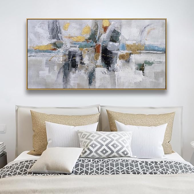 Abstract Colorful Wall Art Painting Black Art Wall Decor 20x40 Inch - Image 2