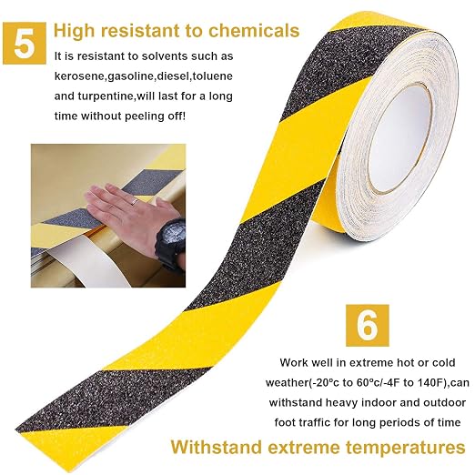 RELIANCER Anti Slip Safety Grip Tape 2inx60ft Non Skid Tread Safety Tape - Image 5
