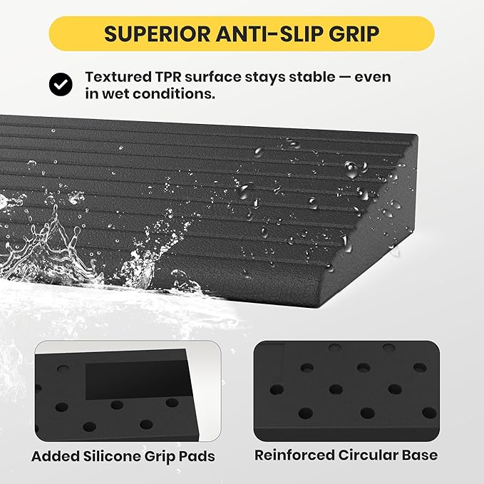0.8"H Rubber Threshold Ramps for Doorways, Door Threshold Ramp, Access Ramps - Image 5