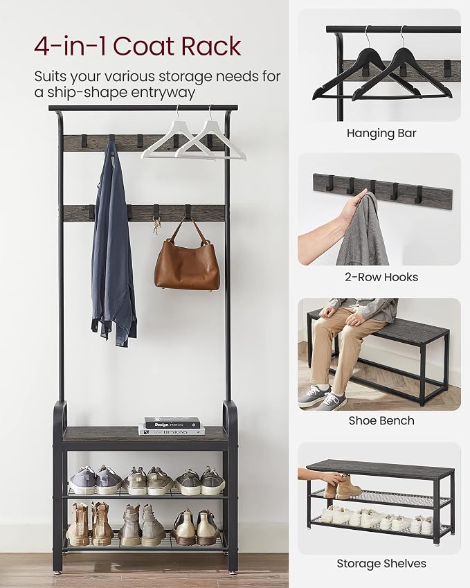 VASAGLE Coat Rack, Hall Tree - Image 3