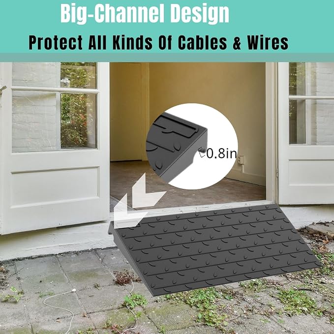 BESEA 3.5" inch Threshold Ramp Rubber Wheelchair Ramp, No-Slip Surface 3500 Lbs - Image 5