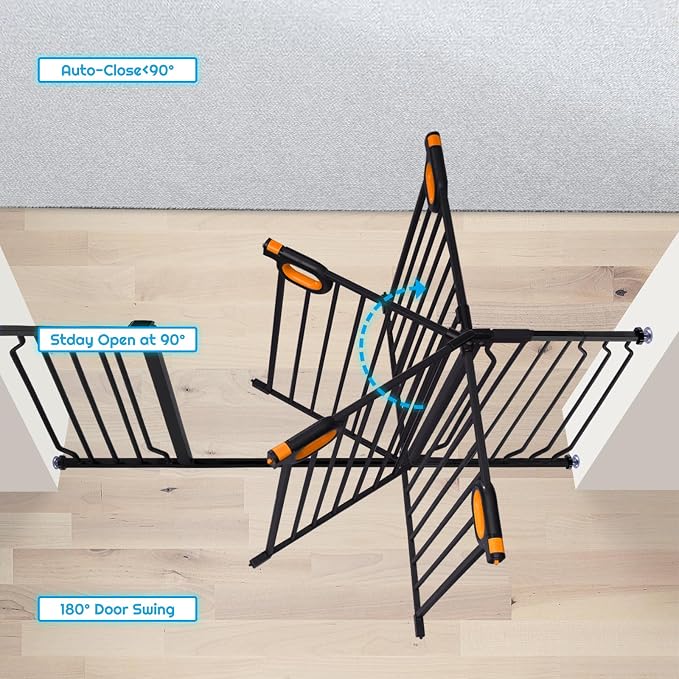 Gate for Baby Indoor 29-57'' Wide, Adjustable Safety Gate for Stairs No - Image 7