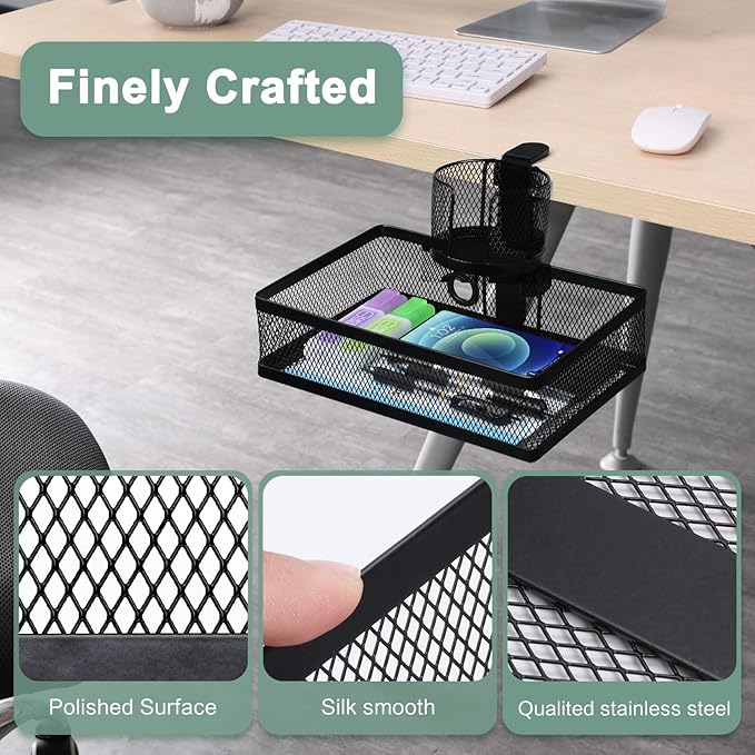 ROSYLINE 360°rotation under desk drawer, Drawer Under Desk Storage Organizer - Image 5