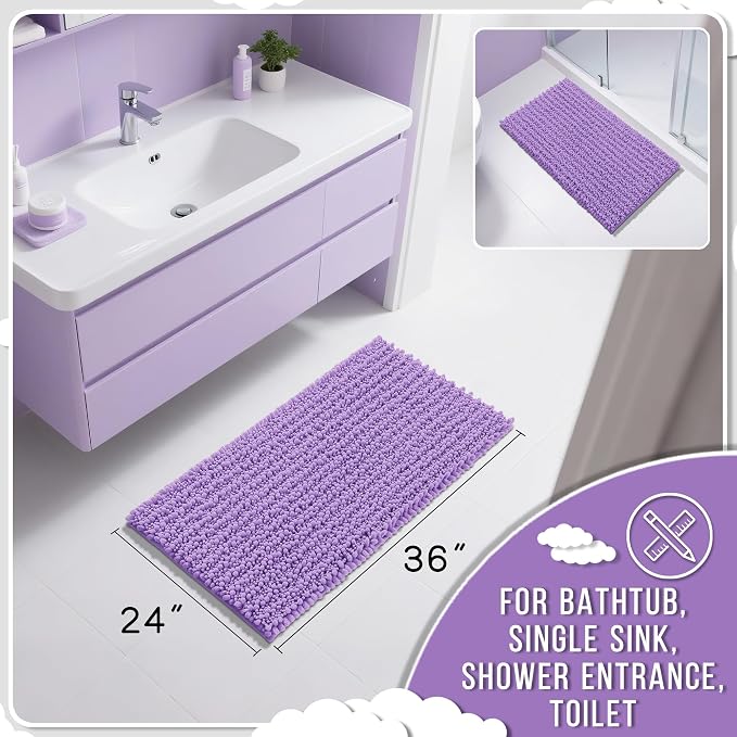 Yimobra Large Bathroom Rugs Non Slip Washable 36x24 Inch - Image 2