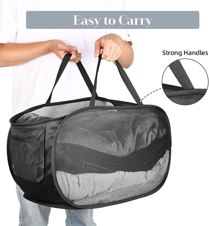 4 Pack Collapsible Laundry Baskets, Foldable Laundry Basket - Field & Grace